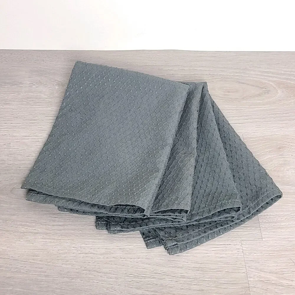 Norwex Napkin Gray Geometric Pattern Set Of 4